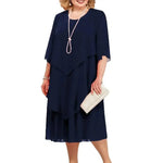 Chic Layered Dress – Veronique Chic Layered Dress – Veronique Louise Perrin Navy Blue 16 