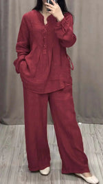 Ninelle Buttoned Set Ninelle Buttoned Set Louise Perrin Burgundy 8 
