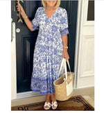 Sabine Midi Print Dress Sabine Midi Print Dress Louise Perrin Blue 8 